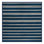 Washable Deep Blue Light Gray Striped Area Rug