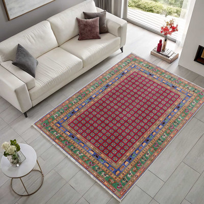 Tapis en chenille de coton bleu pastel pastel Lacasa