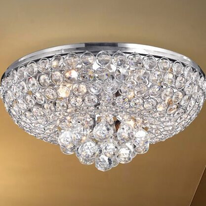 Mckee 4 - Light 14.2" Chrome Unique Bowl Flush Mount