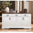 63" Fluted Sideboard Buffet Cabinet With Storage, Modern Coffee Bar Station With 4 Doors And 3 Drawers, Kitchen Storage Console Table For Living Room Dining Room Entryway, White-1181668852