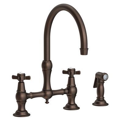 Fairfield Kitchen Bridge Faucet with Side Spray