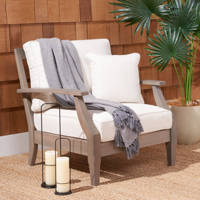 Chaise de patio avec coussins Samya