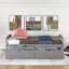 Lit plateforme simple avec deux tiroirs-1540560065