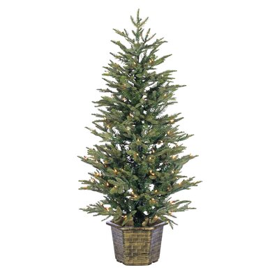 4'6"" H Green Realistic Artificial Pine Christmas Tree with 150 Lights -  The Holiday Aisle®, 30DB698EB203432680B0EE5425279A25