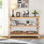 Console 47,24 "à 3 niveaux en bois avec détails décoratifs gothiques, canapé d'entrée pour le couloir et le salon