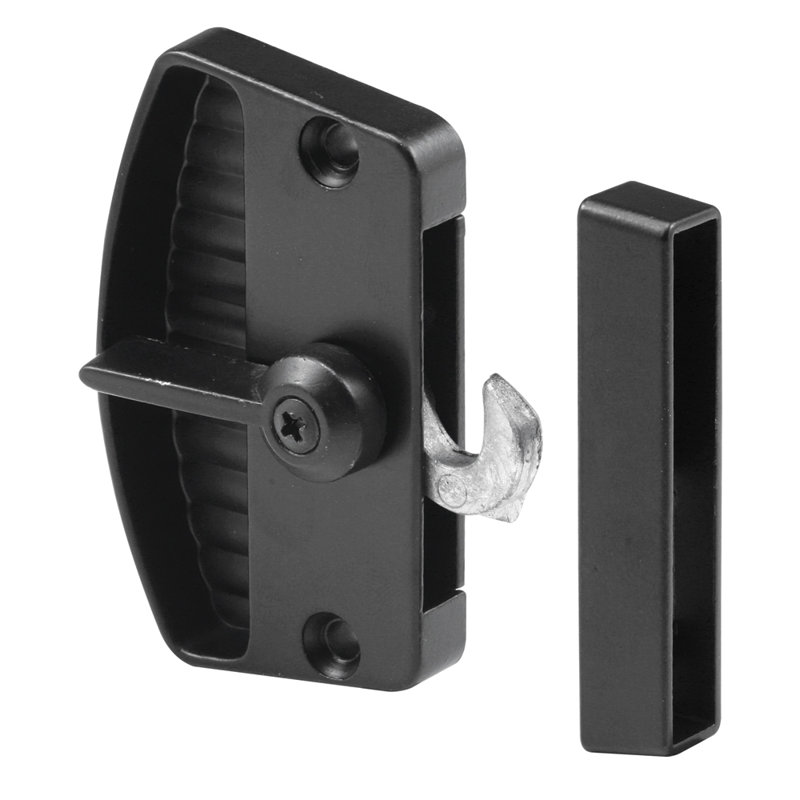 Loquet et poignée de luxe, 2 3/8 po, construction moulée sous pression (paquet simple), Noir