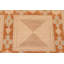 Tapis brun / beige en laine noué à la main à motif géométrique 6 pi x 8 pi 7 po Baccio