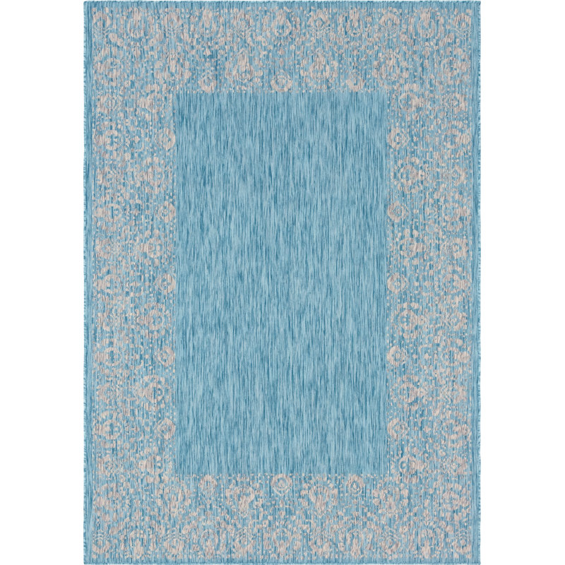 Kason Oriental Indoor / Outdoor Rug, Rectangle 7'1" x 10'