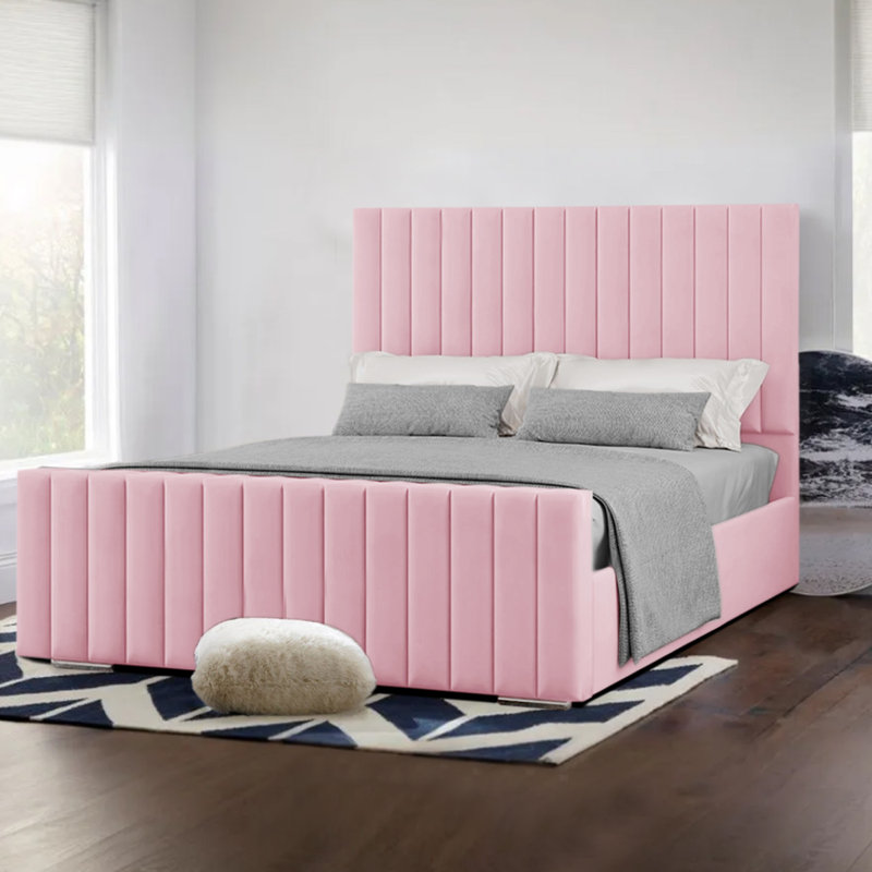 Upholstered Bed, Pink, Kingsize (5')