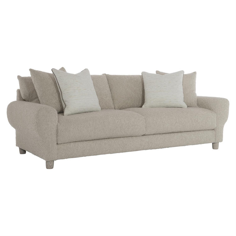 Peyton 91" Round Arm Sofa, Blue Grey Velvet 1428-041