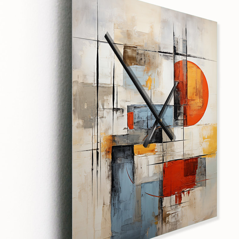 Cubism Assemblage - Horloge murale Cubism, Grand