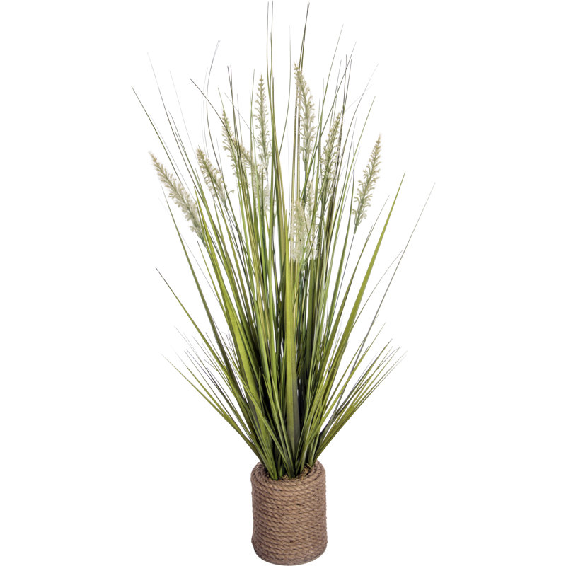 40" Artificial Onion Grass in Decorative Vase, 1