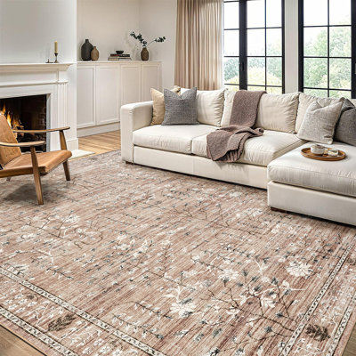 Tapis de salon, tapis rétro rétro Boho, tapis lavable antidérapant et à poils courts pour le salon, la chambre à coucher, la salle à manger