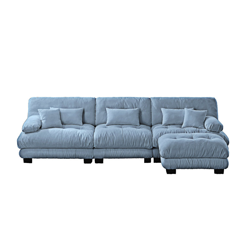 Modular Sectional Sofa Couch With Convertible Ottoman
