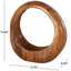 Sculpture brune en teck
