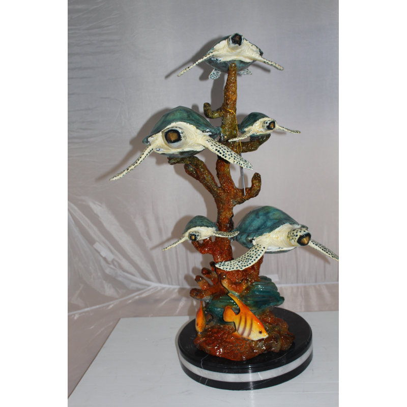 Hayward Five Sea Turtles Swimming Statue