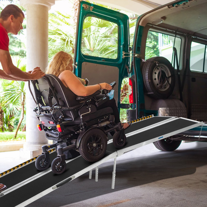 DEXSO Foldable L Threshold Ramp, 10ft