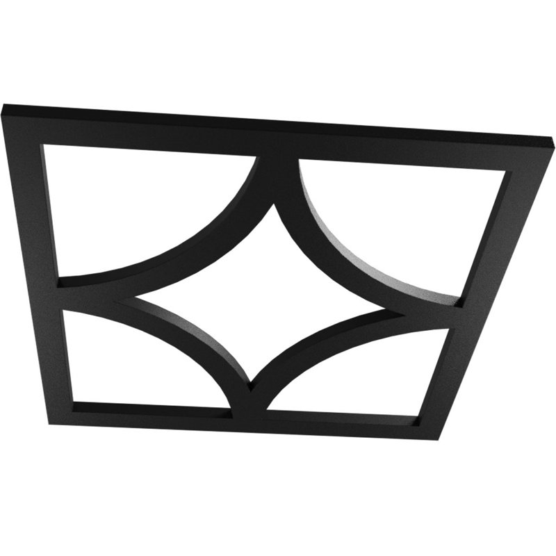 Médaillon de plafond perforé en PVC de qualité architecturale de 16 po x P 10 1/4 po x P 1/4 po Statesman, Noir