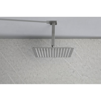 Shower Head In Bathroom - Stainless Steel, Brushed Nickel, High Rainfall, Water Saving, Self-Cleaning Saving , Nozzle