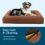Lit pour chien PETMAker 33 po avec housse lavable à la machine - Lit en mousse viscoélastique avec traversin, brun-112326211-112326212