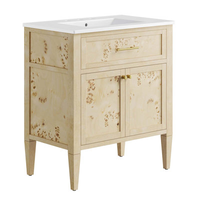 Modway Elysian 30'' Free Standing Single Bathroom Vanity with Manufactured Wood Top