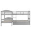 Lit simple superposé en forme de L avec lit gigogne gris {OLD SKU: LT000024AAE}-2109705307