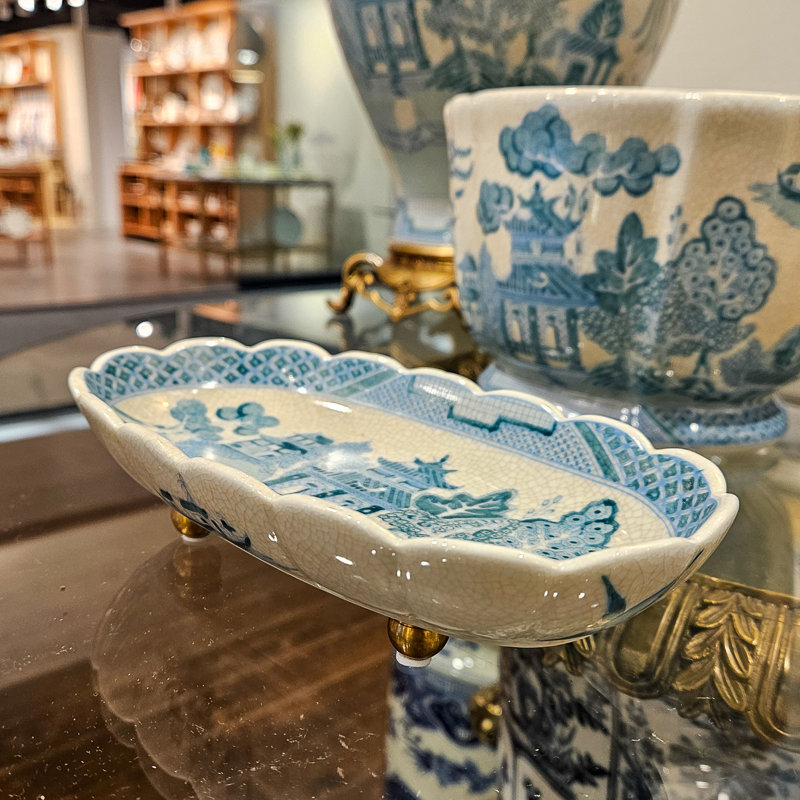 Porcelain Willow Oval Dish