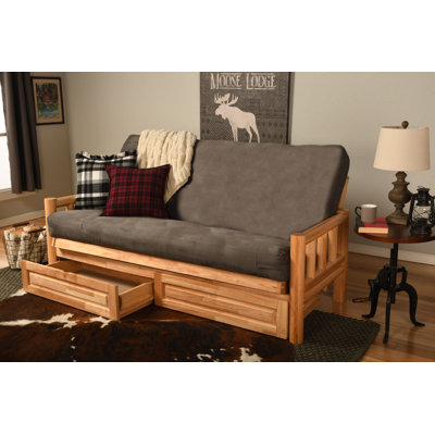 Stratford Full 81" Wide Loose Back Futon and Mattress with Storage by The Twillery Co.