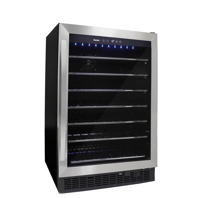 Danby Single Zone 23.8'' Built-In 60 Bottle Wine Refrigerator with Reversible Door