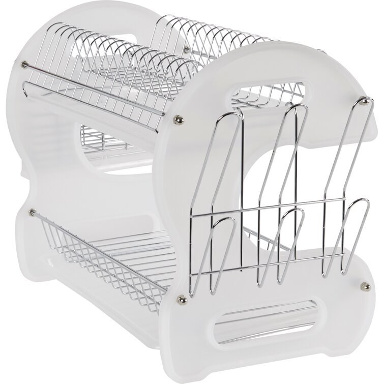 Maureen Acrylic 2 Tier Dish Rack Symple Stuff Color: White