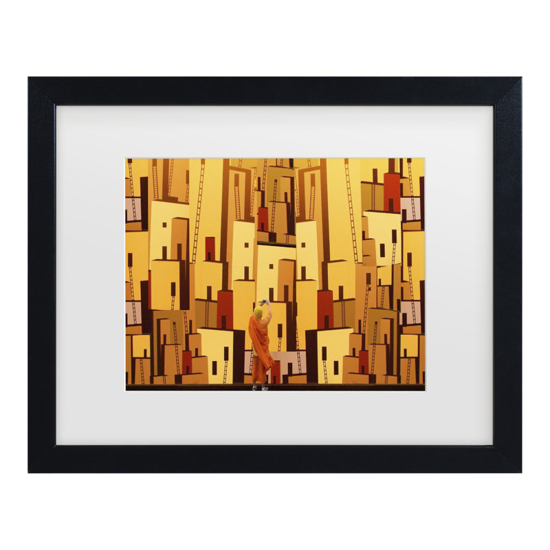 Bolog Roxana Labagnara Click Matted Framed Art, 18" H x  22" W, Black Framed