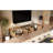Tv Stand For Tvs Up To 85 Inches, Classic Design Furniture With Open Shelf, Construction Living Space 78" 75 - Inch Tvs, Timeless Checkered Console, Smooth Functionality And Shelf Storage In