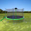 Trampoline 16 pi avec glissade, but de football et panneau - intérieur / extérieur pour enfants et adultes