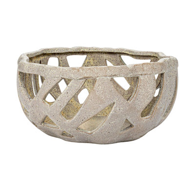 Speckled Stoneware Bread Basket with Reactive Glaze