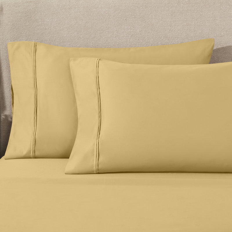 Ensemble de taies d'oreiller Mellark en satin de coton égyptien certifié 100 % (1200 fils/cm²)., Taie d'oreiller très grande