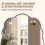 Miroir de salle de bain ovale contemporain festonné ondulé | Cadre en acier inoxydable-33459539-33177309