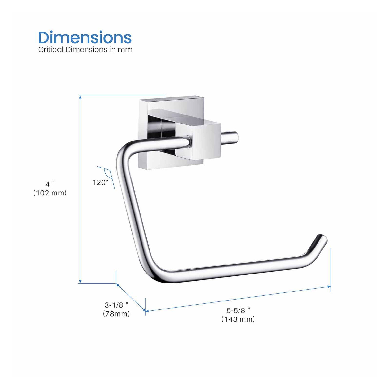 Cube Toilet Paper Holder, Chrome