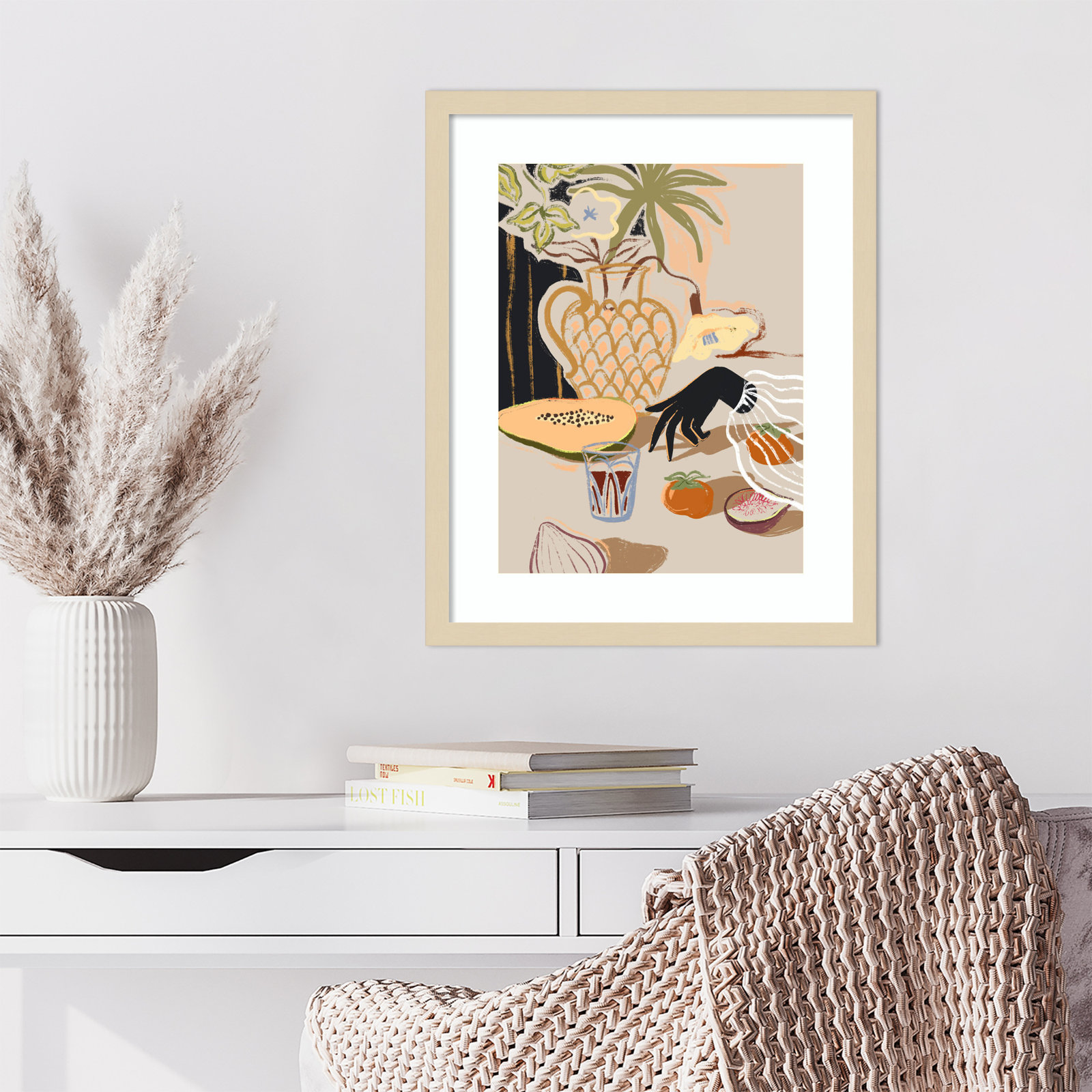 Northbrook "Fruitful Spread" Print, Brown, 21" H x 17" W