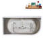 Baignoire autoportante de 63 po avec drain interne Streamline-101413074
