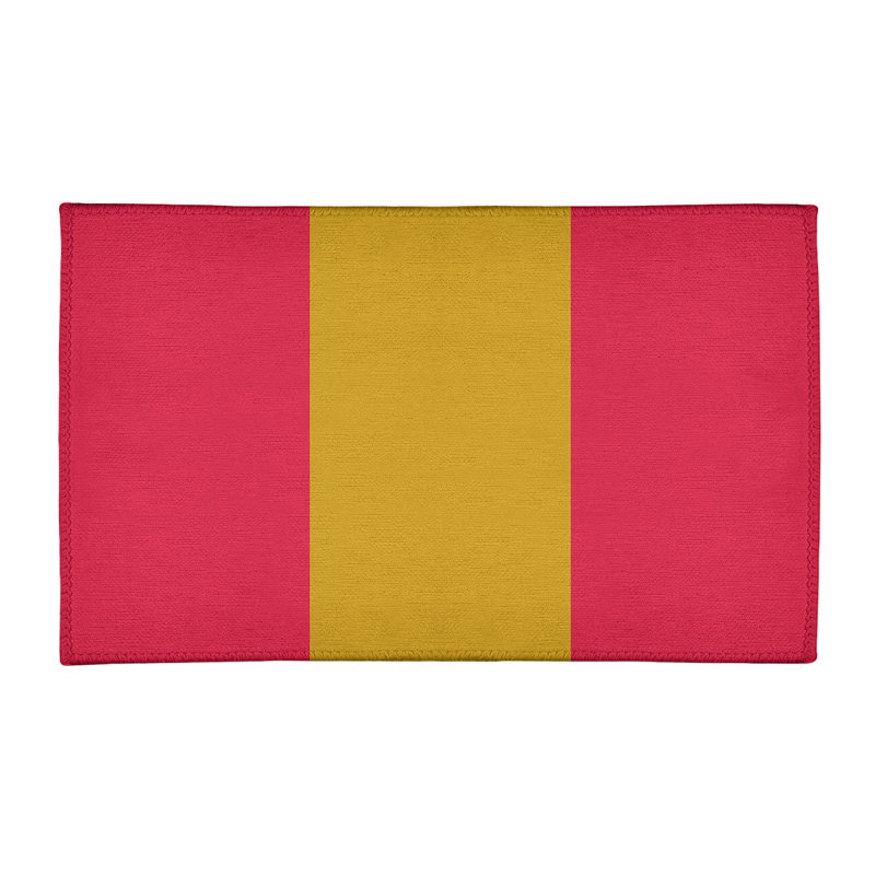 Tapis rouge à rayures de hockey national, Rectangle 3 pi x 5 pi