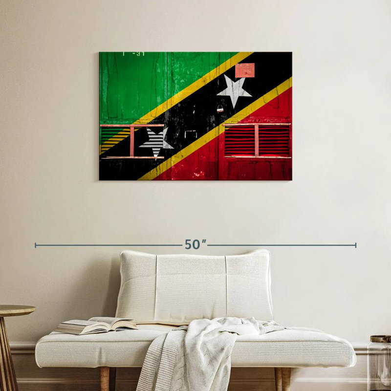 Drapeau Borges Saint-Kitts-et-Nevis, H 24 po x l 36 po