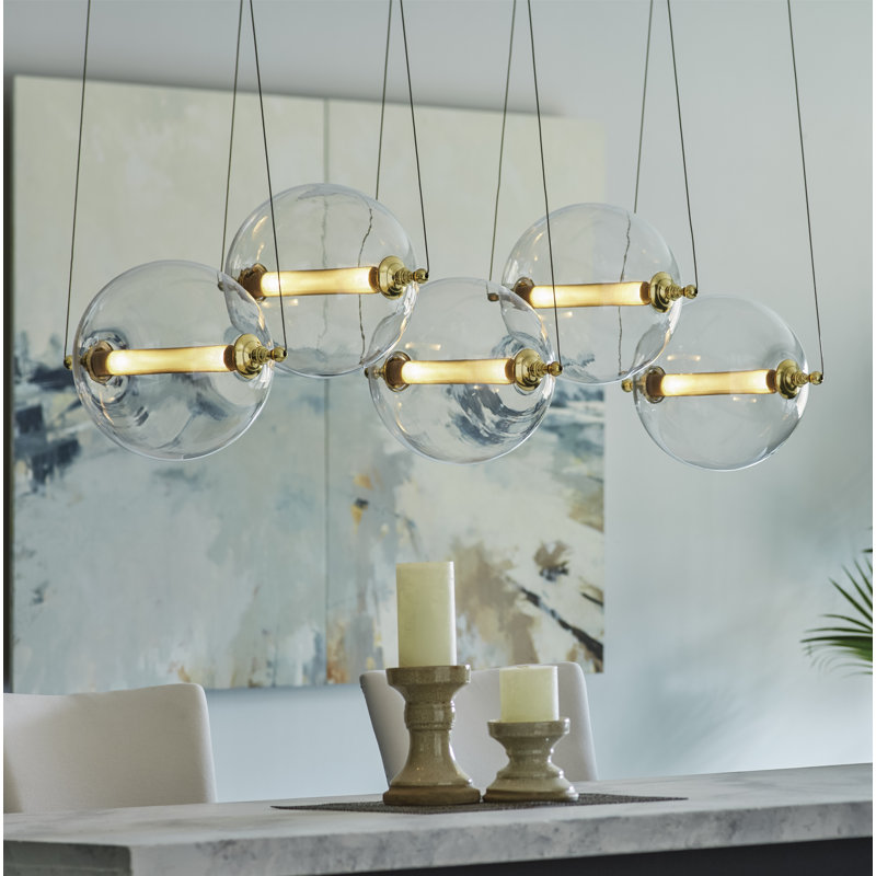 Otto 5 - Light Kitchen Island Globe Pendant