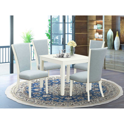 Griego Rubberwood Solid Wood Dining Set by Three Posts