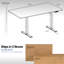 Bureau d'angle carré électrique 71 po x 30 po VIVO, plateau de table noir, structure noire (DESK-KIT-1B71S-B)