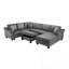 Canapé modulaire en U avec repose-pieds de rangement mobile-903566360