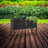 3-Section Wicker Raised Planter - Black