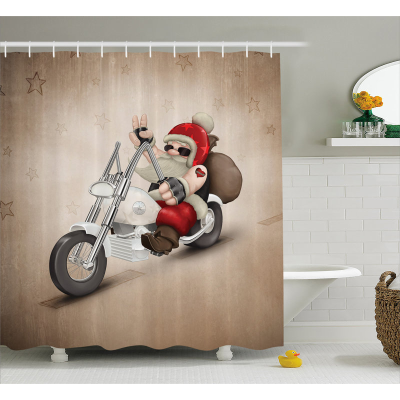 Shower Curtain with Hooks Included, 70" H x 69" W