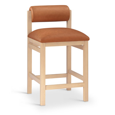 Frakes Vegan Leather Upholstered Counter Stool