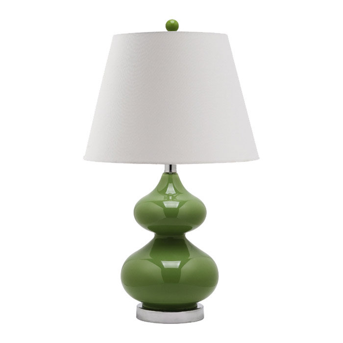 Courtney Glass Table Lamp, Fern Green