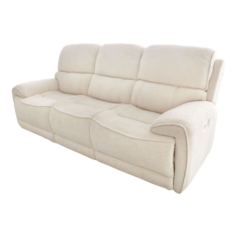Canapé inclinable électrique avec trousse d'entretien Vernalee, 100 % polyester beige